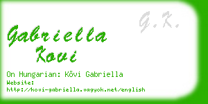 gabriella kovi business card