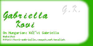 gabriella kovi business card